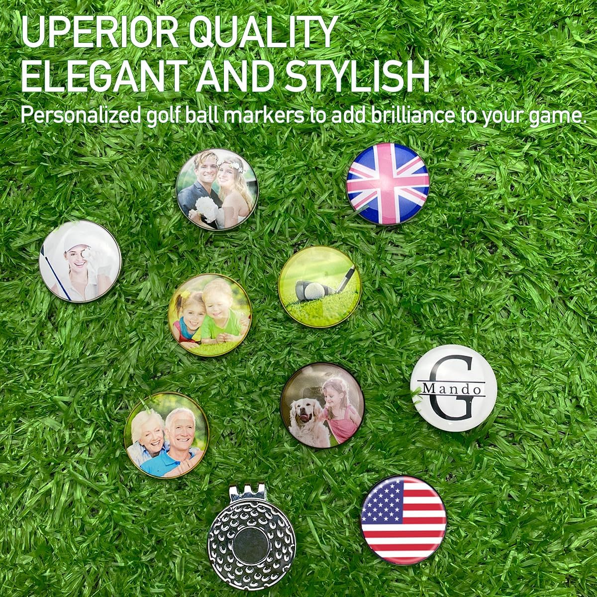 Custom Golf Divot Tool with Ball Marker, Personalized Foldable Golf Repair Tool, Golf Accessories Gift for Men & Women