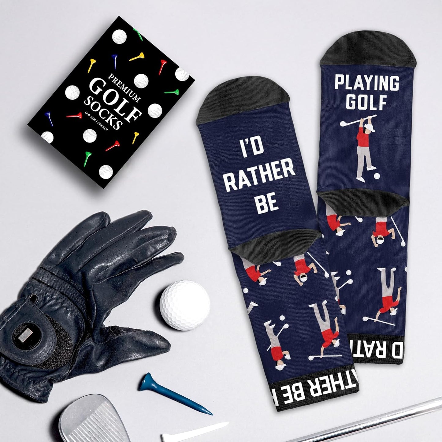 VICRAZY Golf Gifts for Men, Women - Golf Accessories, Golf Socks for Dad, Mom - Funny gift, Christmas Gifts, Stocking Stuffer
