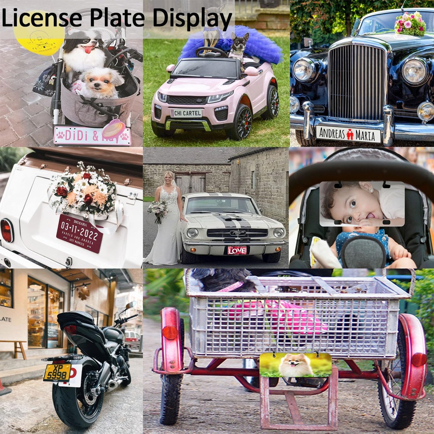 Custom License Plate for Front of Car, Personalized Number Plate Customized Your Text Image Photo Logo, Suitable for Truck Car Door Plate Bar Cafe Auto Accessories (6X12 Inch)