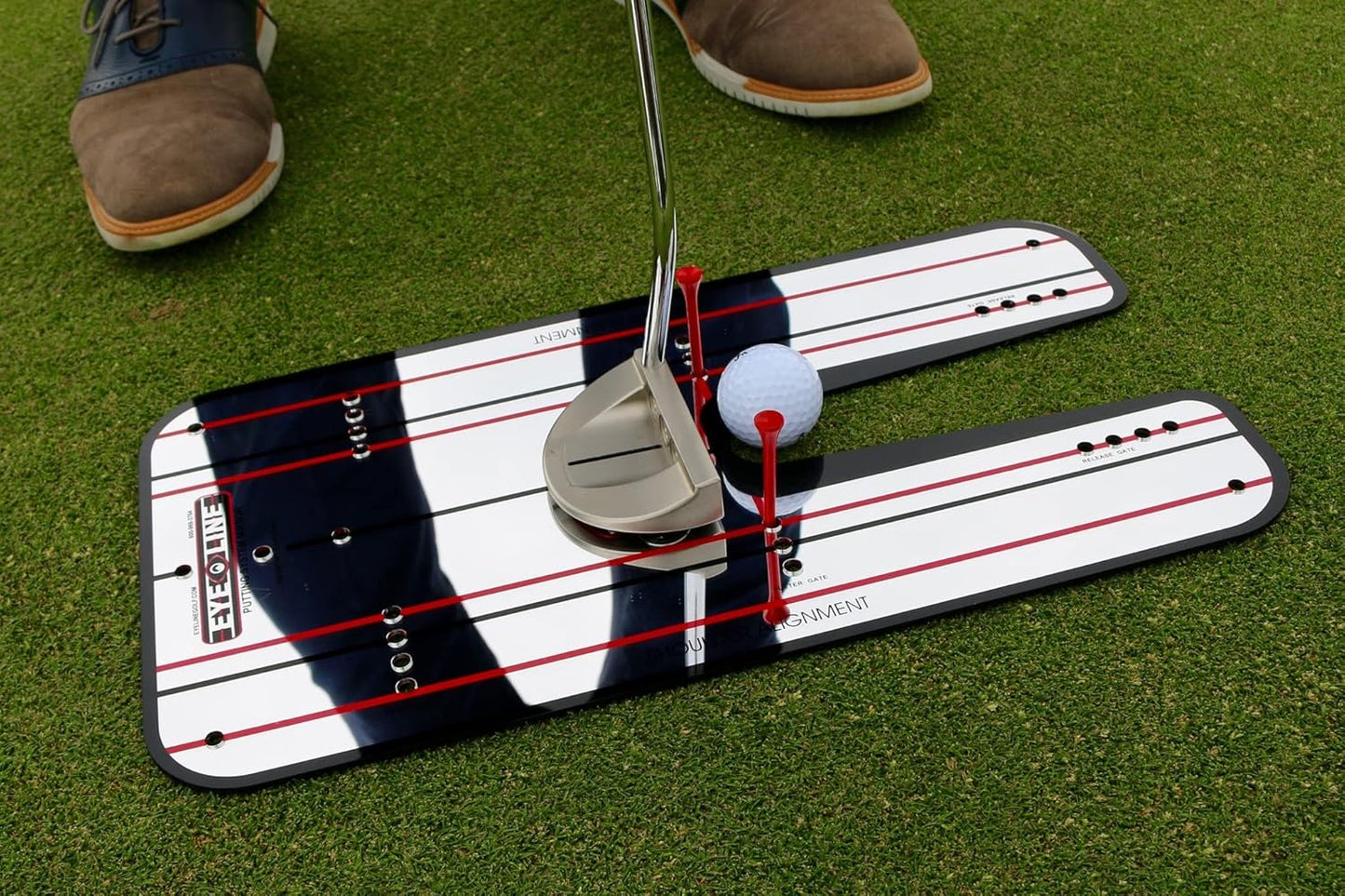 EyeLine Golf Putting Mirror - Alignment Training Aid Used by Top Tour Pros for Consistent Setup, Checks Eyes-Shoulders-Putter Face for Improved Accuracy, Indoor-Outdoor Practice