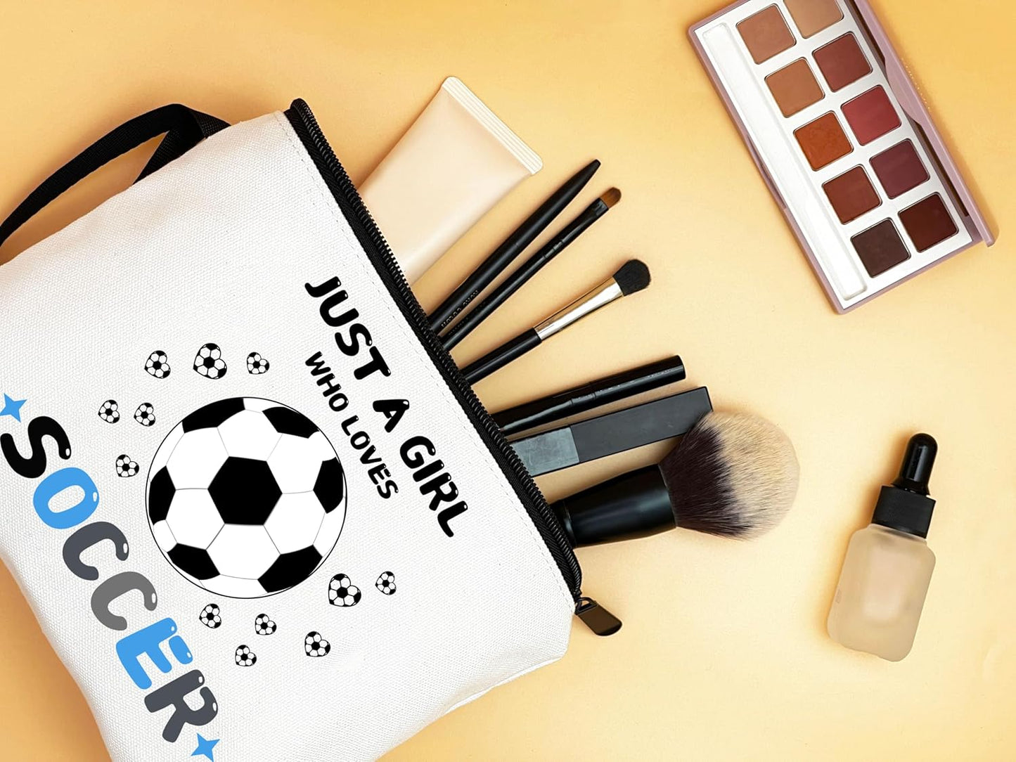 Soccer Gifts,Soccer Coach Gifts,Soccer Gifts for Girls,Cosmetic Bags for Women,Birthday Gifts for Girls,Soccer Mom Essentials,Daughter Gifts from Mom,Friendship Gifts for Women