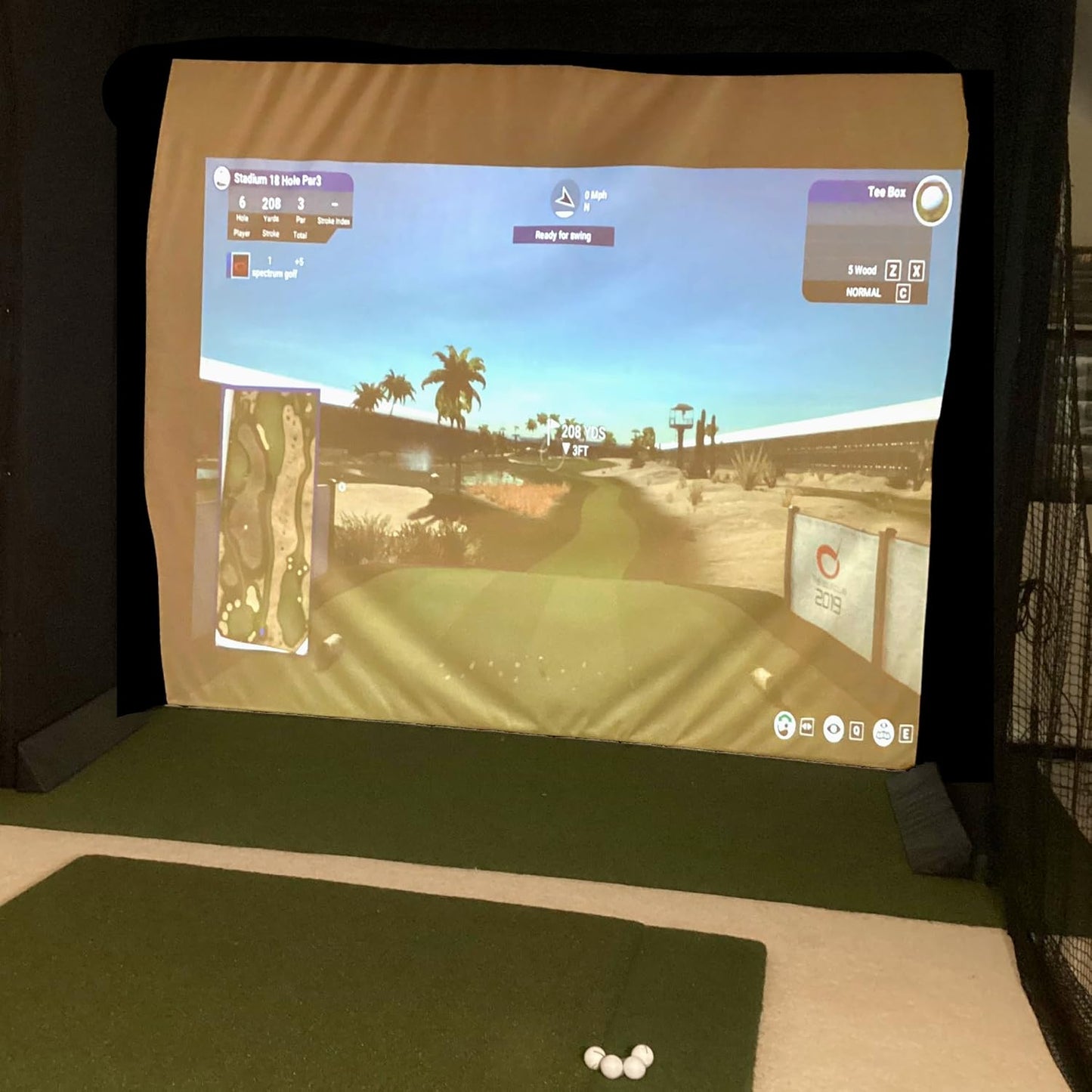 SPECTRUM GOLF SIMULATORS-Golf Cage-Padded-DIY-Premium Poly Spacer Golf Screen-US Made