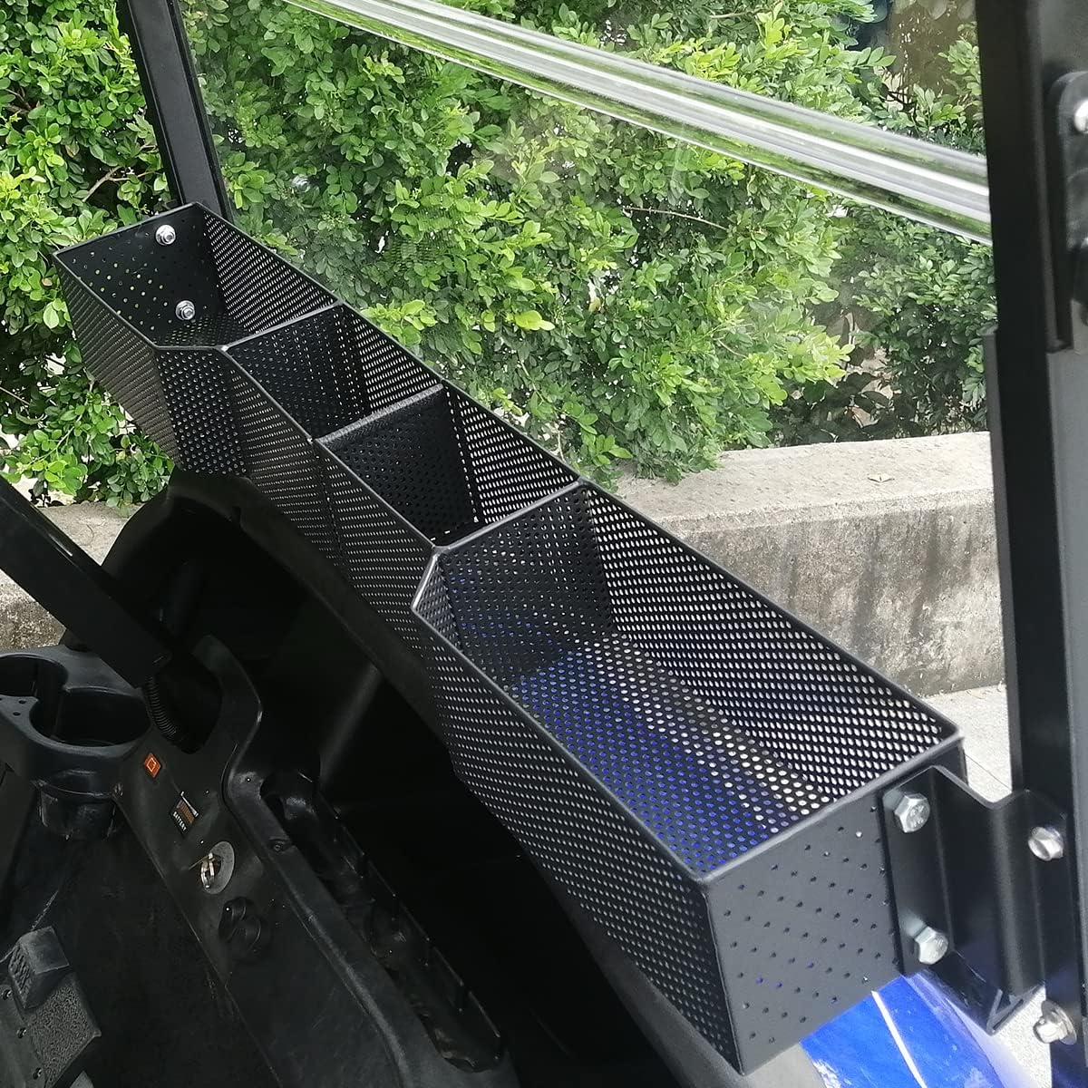 XUANYUDG0769 Golf Cart Front Inner Basket Mesh Storage Tray Organizer Extended Additional Storage for Golf Carts
