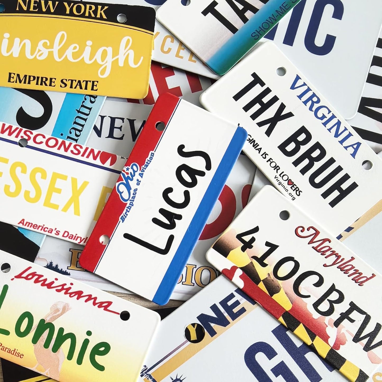 License Plate Keychain,Custom Rhode Island State License Plate Key Chains - Select from All 50 States - Personalized Customizable Car Tag Key Chain,Metal Customized Car Tag Keychain