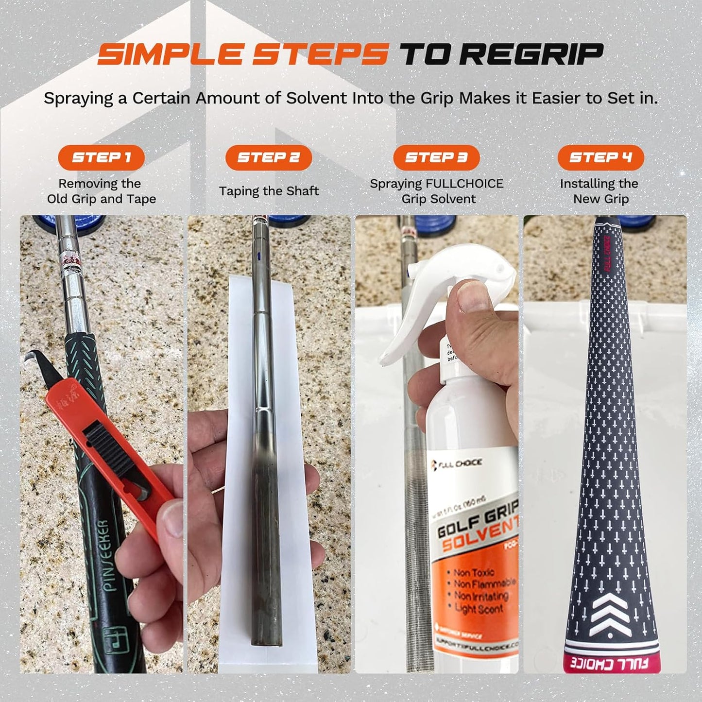 Rubber Golf Grips 13 Pack, Concise Fashion Design, Non-slip, Choose from 13 Grips Set or 13 Grips with Regripping Kit, Standard/Mid/Jumbo Size, 5 Colors Available, RG02 Golf Club Grips