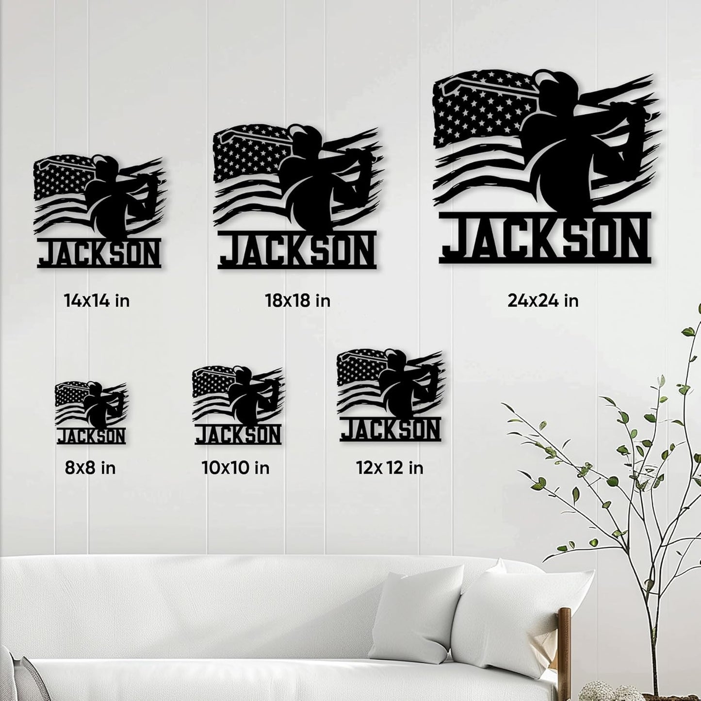 Personalized Golf Metal Sign – Custom Golfer Name Wall, Fence, Yard, Porch, Patio, Home, Office, or Man Cave Decor – Gift for Dad, Husband, Boyfriend, Son, or Golf Lovers on Birthday or Holiday