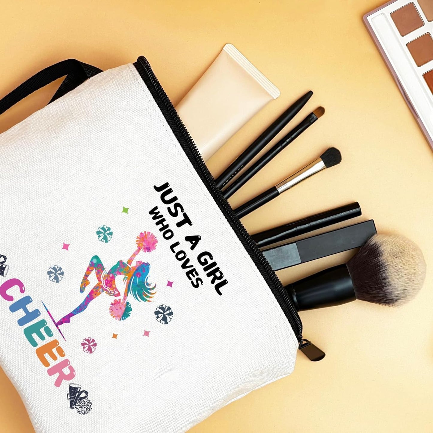 Cheer Makeup Bag, Multicolour, Cheerleader Gift, Travel Organizer