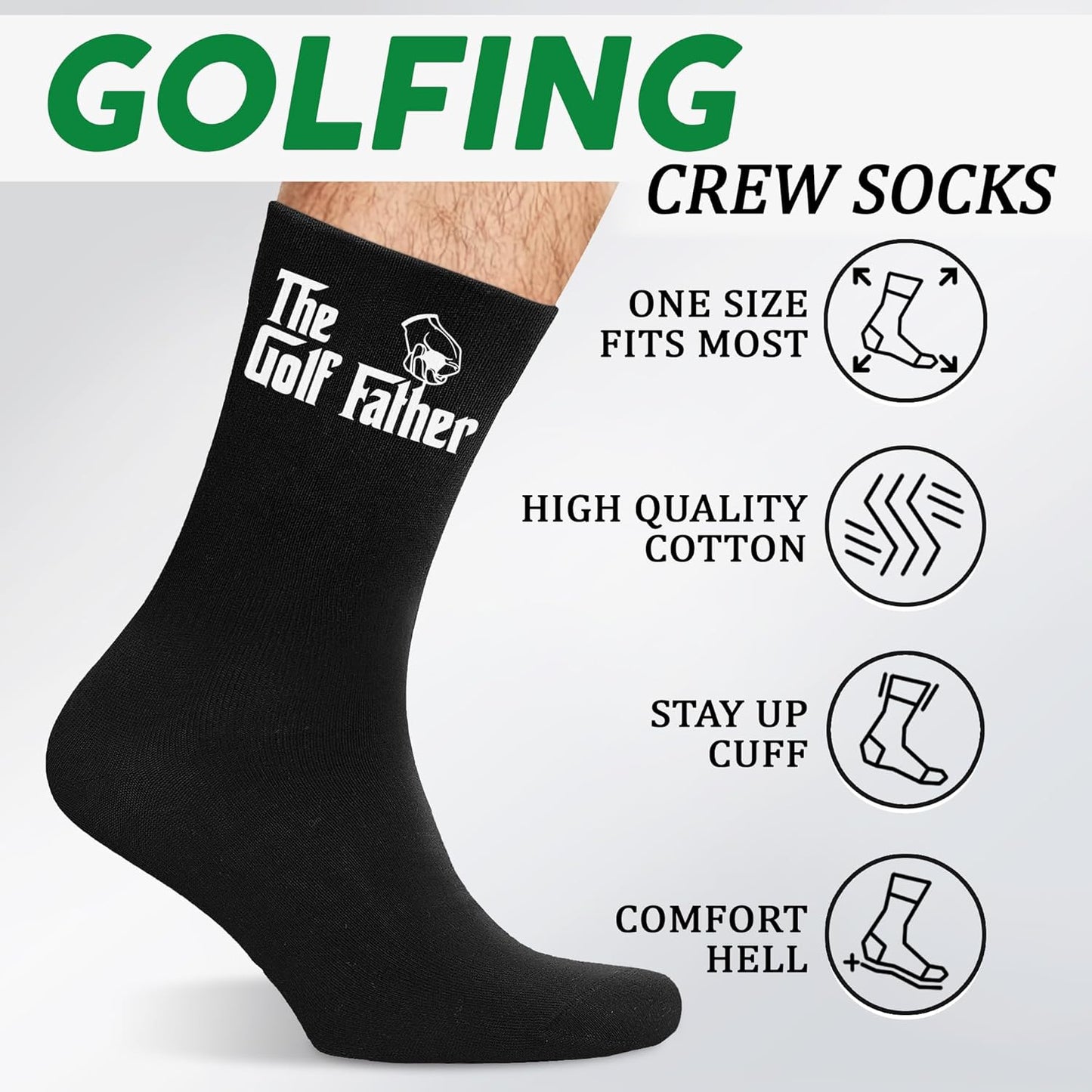 VICRAZY Golf Gifts for Men, Women - Golf Accessories, Golf Socks for Dad, Mom - Funny gift, Christmas Gifts, Stocking Stuffer