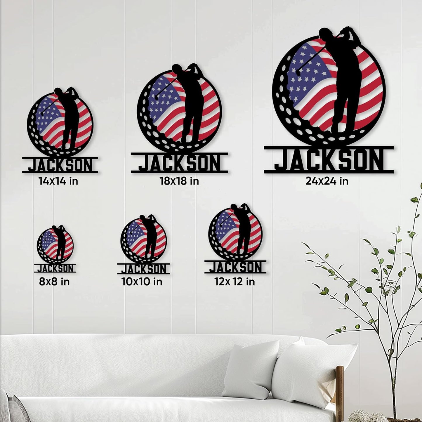 Golf Metal Sign – Custom Name Wall Decor for Porch, Yard, or Bedroom – Unique Gift for Dad, Mom, Golf Enthusiast, Son, Daughter, or Coach on Birthday or Golf Event