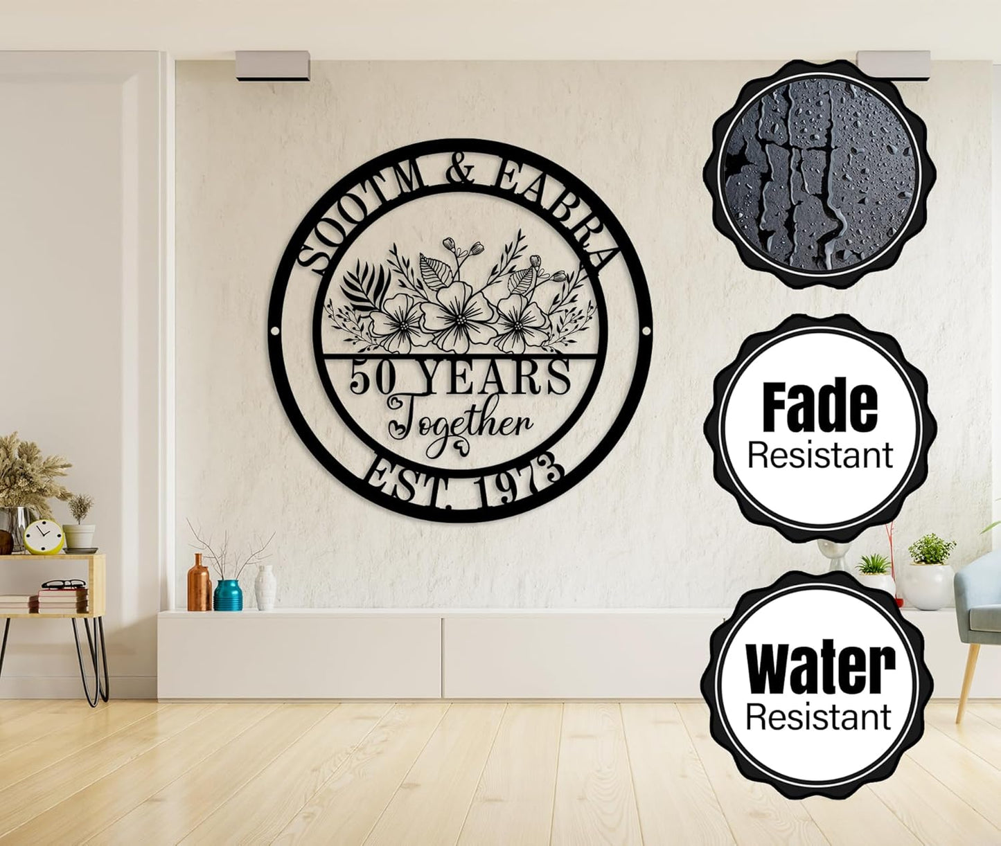 Wedding Gifts for Couples 2025 Last Name Signs for Home Personalized Metal Signs Monogram Wall Decor Personalized Family Name Anniversary Wedding Gift