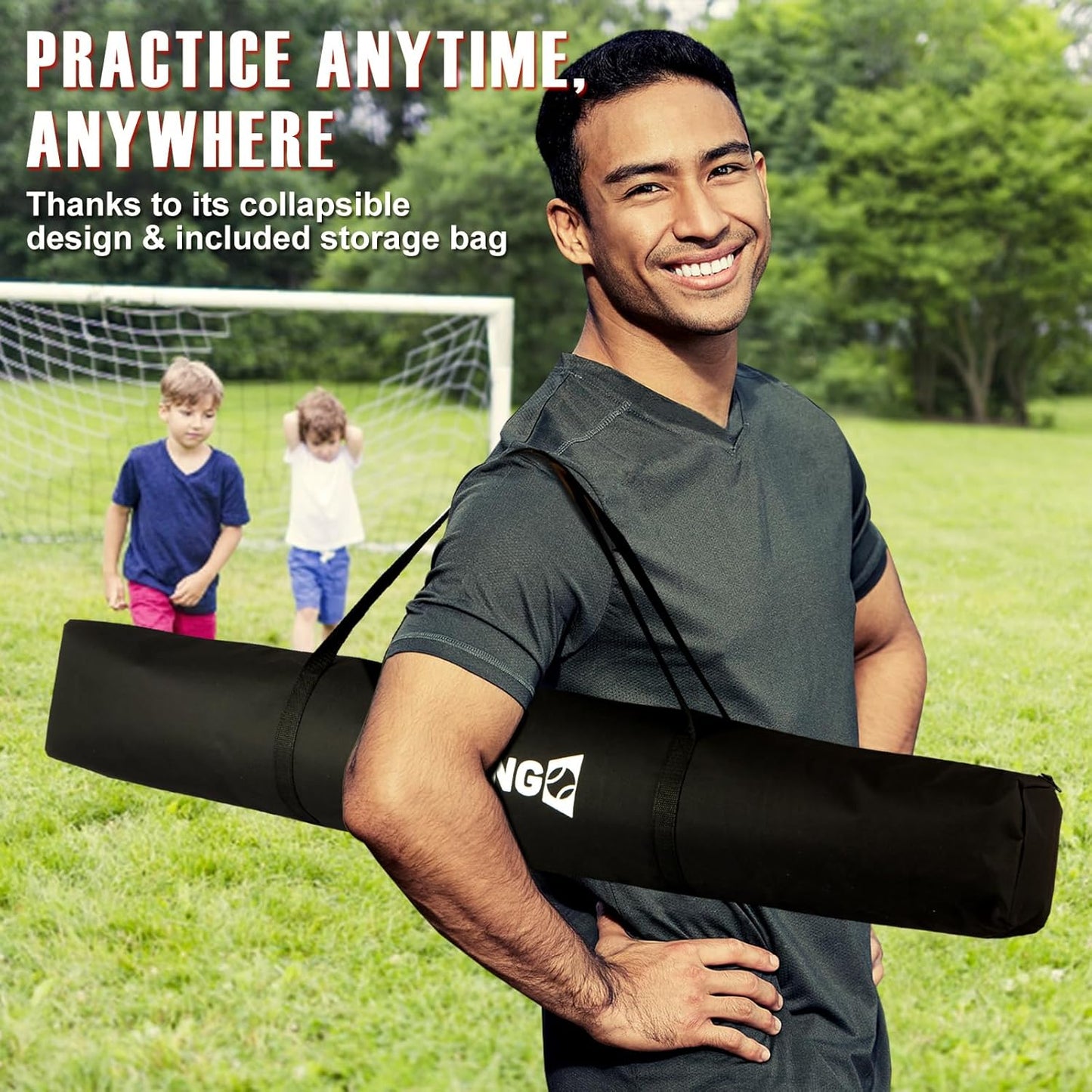 Baseball Softball Tee Batting Tee for Hitting T tee Ball Set Stand Baseball Softball Hitting Pitching Screen Net for Kids Teens Batting Net Set Training Equipment W/Carry Bag for Outdoor