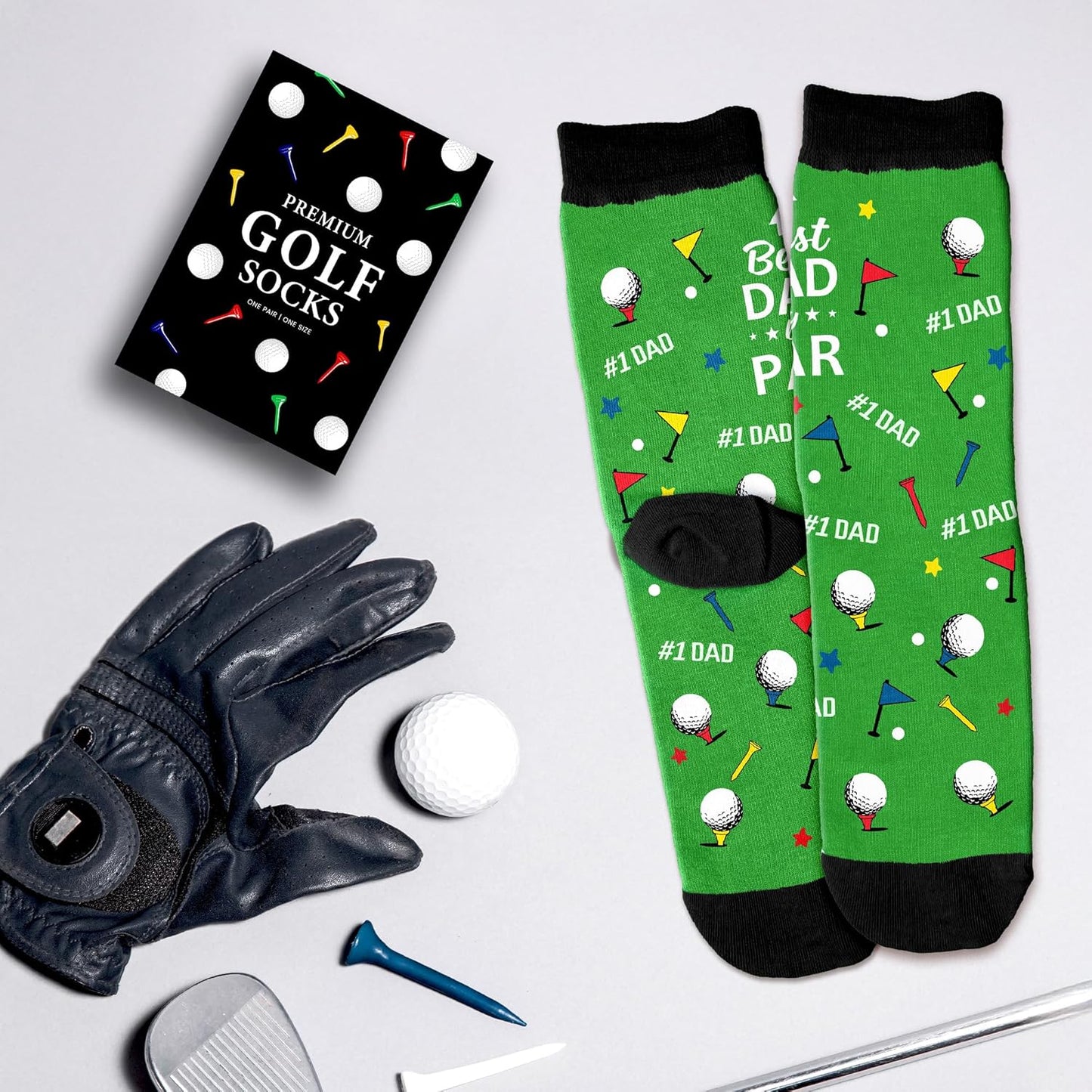 VICRAZY Golf Gifts for Men, Women - Golf Accessories, Golf Socks for Dad, Mom - Funny gift, Christmas Gifts, Stocking Stuffer