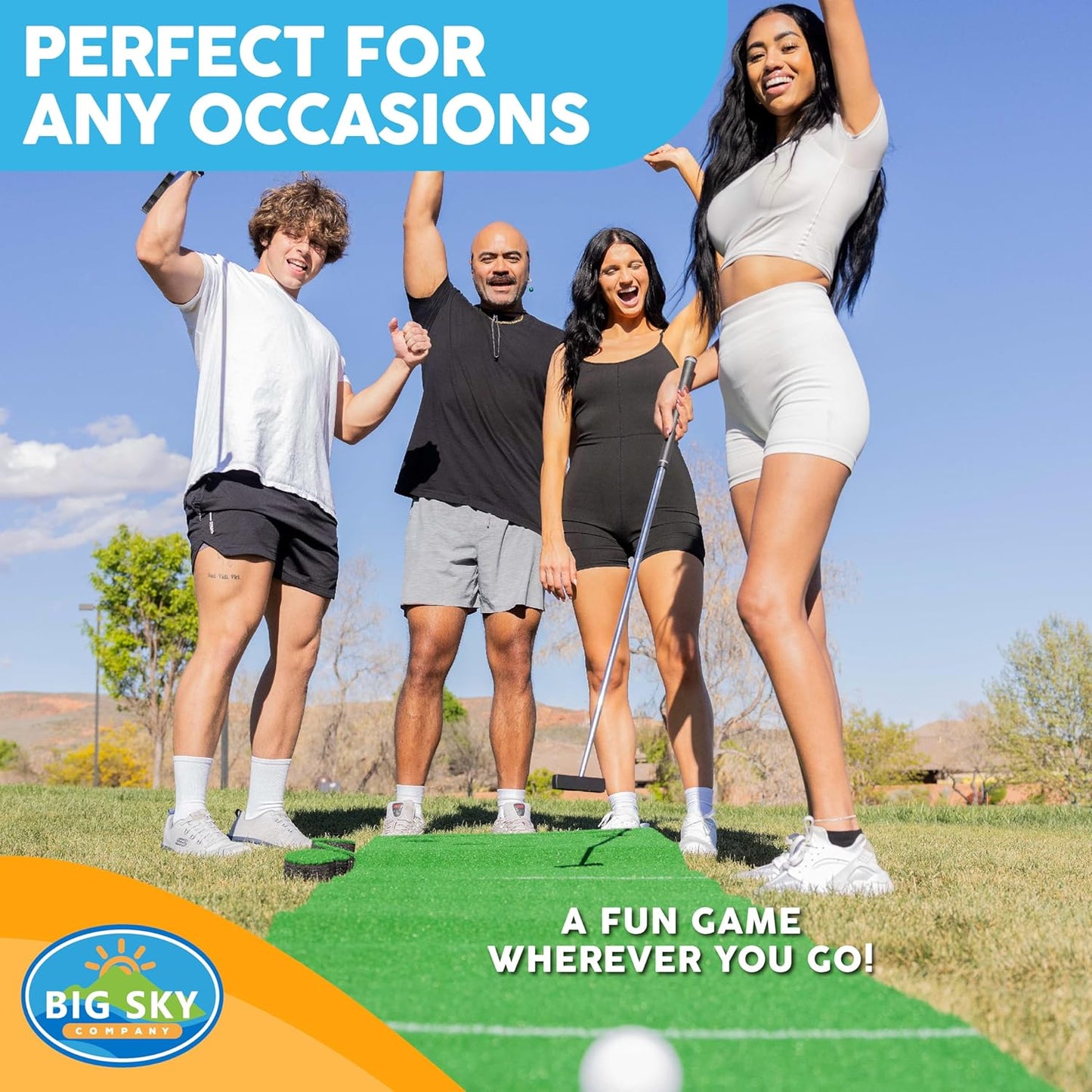 MD Sports Big Sky Putting Green Golf Training Games Pong Style, Perfect for Golf Game Practice