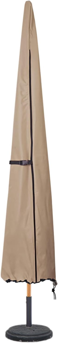 ULTCOVER Patio Parasol 600D Waterproof Outdoor Market Umbrella Cover - Fits Market Umbrella Up to 12 Feet