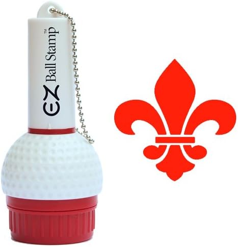 EZBallStamp Golf Ball Stamp - Red Fleur De Lis