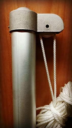 Telepole 16' Classic Telescoping Flagpole - 2.4" Base Diameter, 11 Gauge Aluminum with an External Halyard Rope