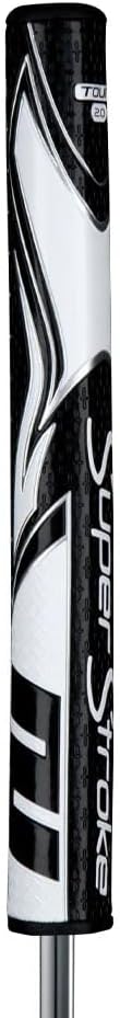 SuperStroke Zenergy Tour 2.0 Golf Putter Grip with No Taper Enhanced SPYNE Technology, New Multi-Zone Texturing and Tech-Port, Black/White