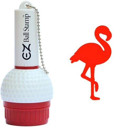 EZBallStamp Golf Ball Stamp Marker (Red Flamingo)