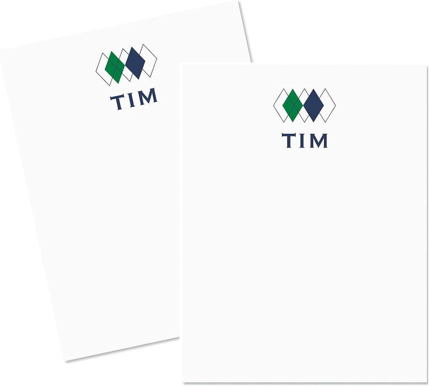 Top Diamond Personalized Note cards- Set of 24 Custom Correspondence Cards