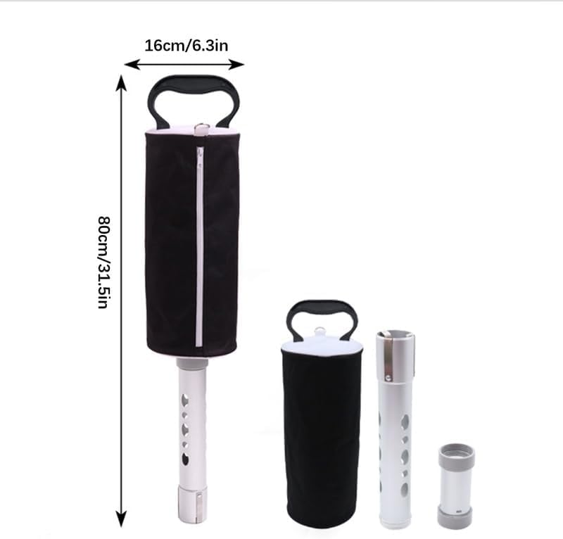 EagleFlight Shag Bag for Golf Balls,with Detachable Aluminum Alloy Tube and Large Capacity Bag,Hold Up to 75 Balls,Pick-up Accessory for Reducing Waist Pain