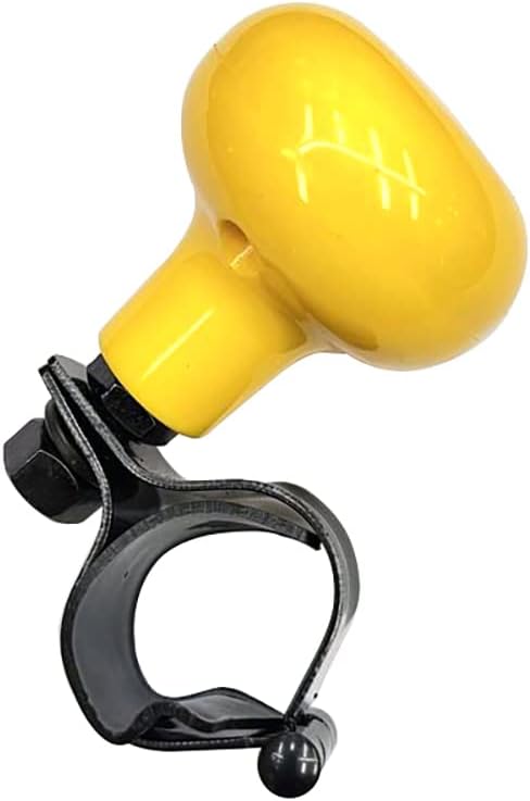 Riloer Steering Wheel Spinner Suicide Knob for Steering Wheel Booster Ball Non Slip Booster Knob Suicide Knob 360 Degree Booster Knob Suicide Knob for Car Yellow