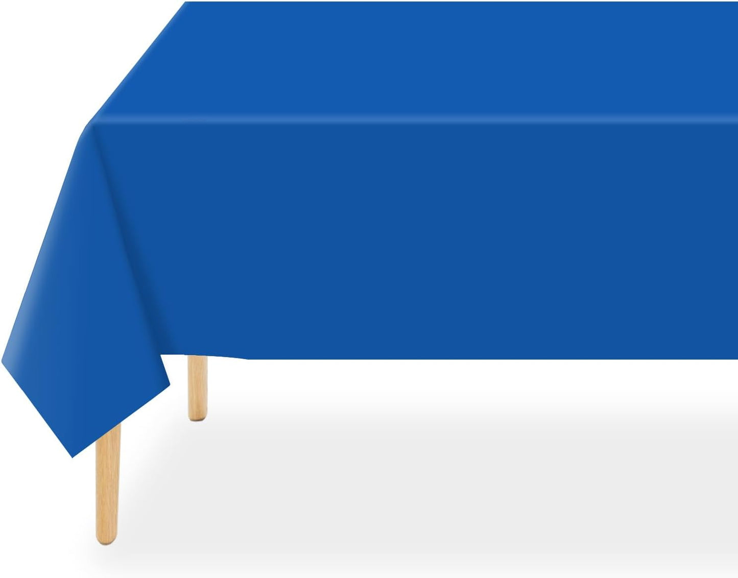 QIKSION Plastic Table Cloth Disposable 3 Pack, 54 x 108 Inch Tablecloths for Rectangle Tables, Blue Plastic Table Cover