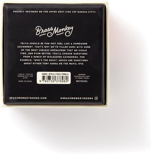 Brass Monkey Delightfully Useless Trivia