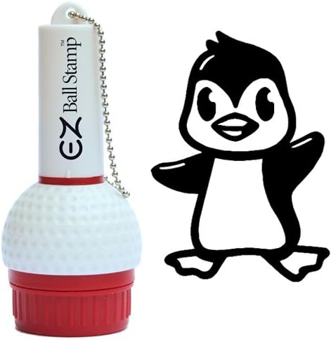 EZBallStamp Golf Ball Stamp Marker (Black Penguin)