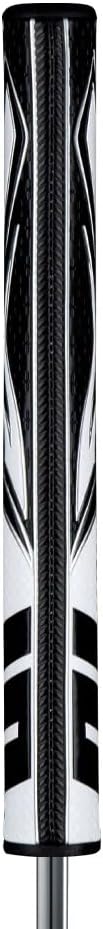 SuperStroke Zenergy Tour 2.0 Golf Putter Grip with No Taper Enhanced SPYNE Technology, New Multi-Zone Texturing and Tech-Port, Black/White