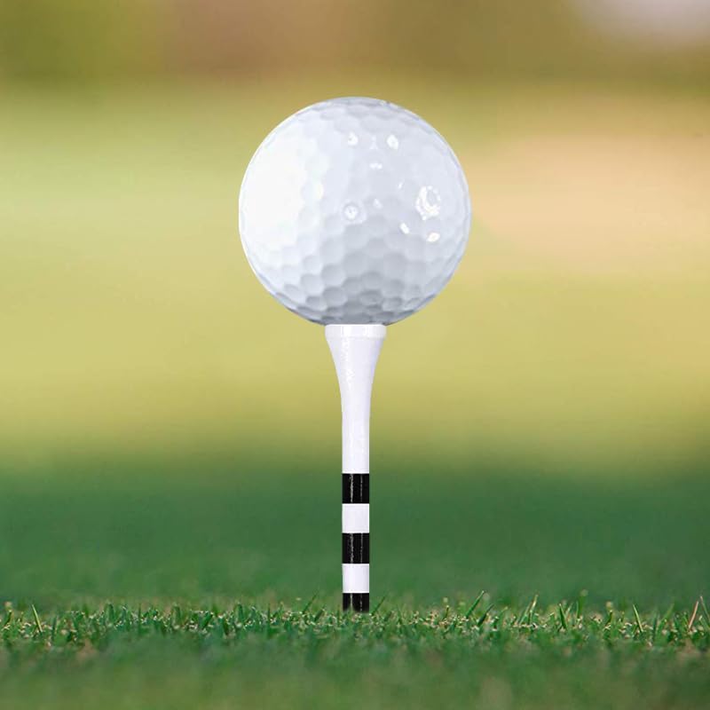 Wooden Golf Tees 3-1/4", 2-3/4", 2-1/8", 1-1/2" Available, 100 Count (Natural Color, White, Black, Blue, Red, Green, Yellow, Pink, Orange)