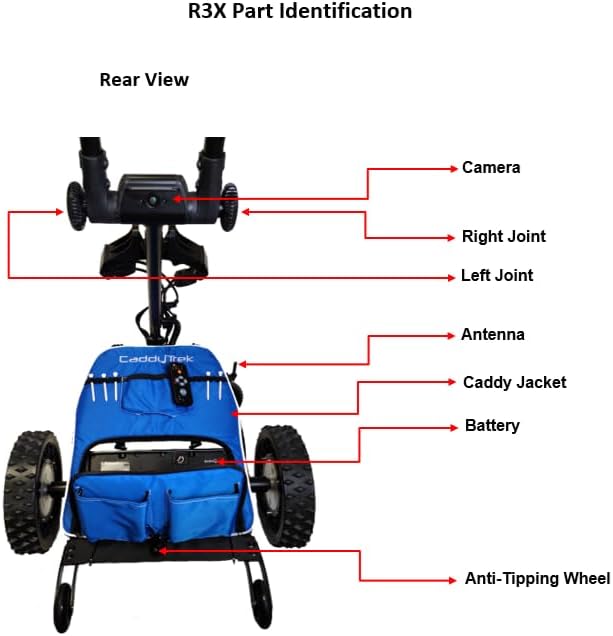 CaddyTrek R3X Vision Follow Caddy, Black