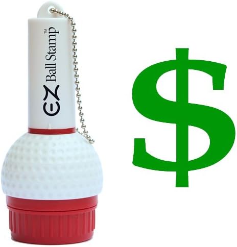 EZBallStamp Golf Ball Stamp Marker (Green Dollar Sign)