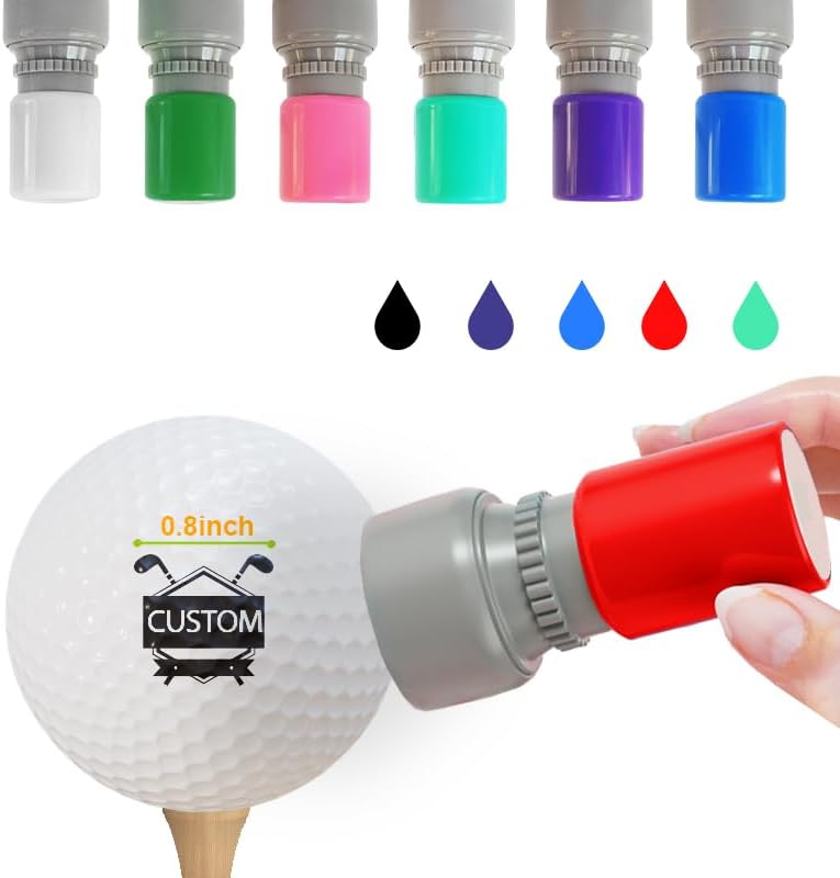 Custom Golf Ball Stamps Personalized Self-Ink Long Lasting Golf Ball Markers Unique Monogram Golf Ball Marker Gifts for Golfer