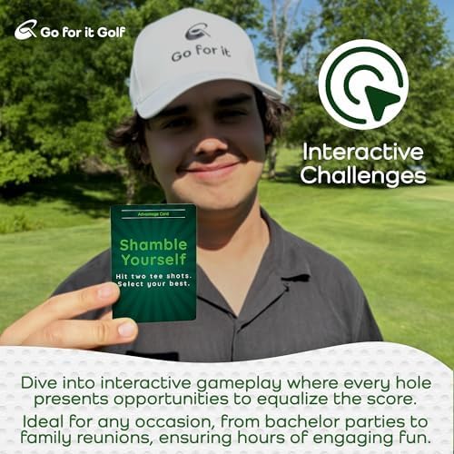 EqualizerPLUS: On-Course Golf Card Game, Interactive Fun for Every Hole, Skill-Level Equalizing Cards, Elevate Your Golf Experience, Ideal for Golfers of All Skill Levels (50 Cards)