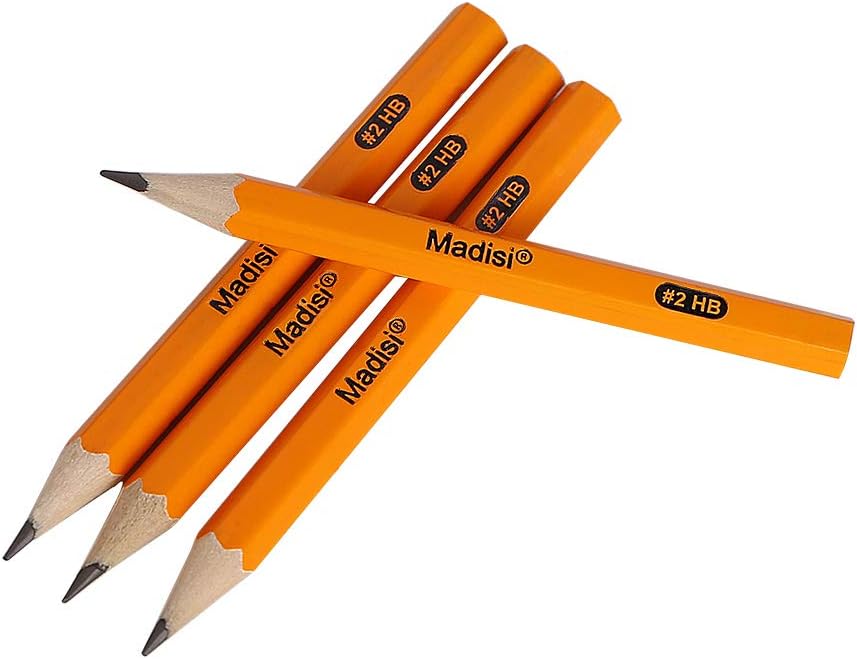 Madisi Golf #2 HB Half Pencils, 3.5" Mini Pre-Sharpened, 144 Count