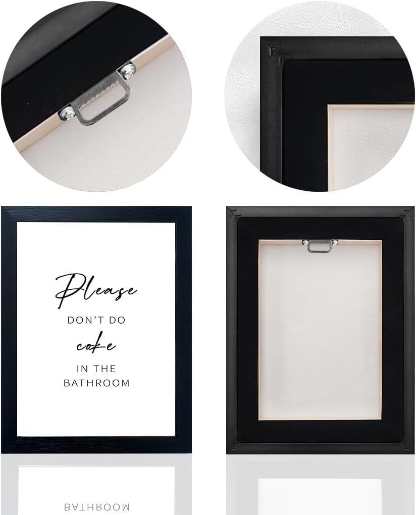 Senlifa Art Black & White Humorous Bathroom Wall Art, Please Dont Do Coke In The Bathroom Sign, 10L" x 8W"