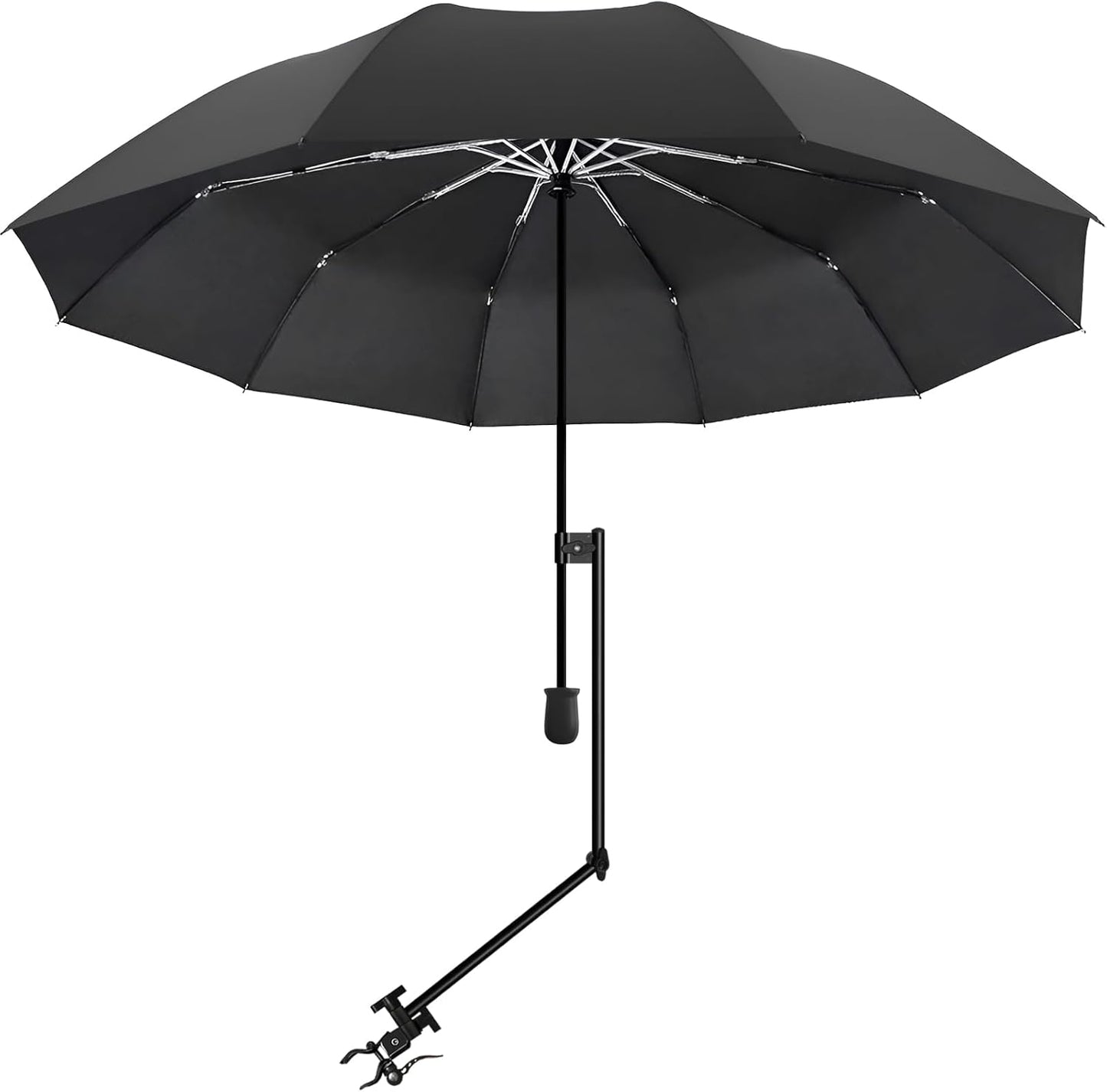UPF 50+ Beach Umbrella with Adjustable Universal Clamp