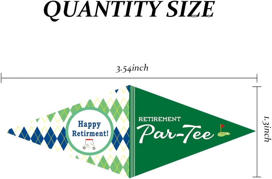 Golf Themed Toothpick Flags, 20 PCS Happy Retiremend Par-Tee Golf Cocktail Picks Mini Stick Cupcake Toppers Flags for Retirement Par-Tee Party Food Bar Decorations (Retirement Par-Tee)