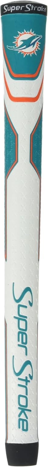 SuperStroke NFL Golf Club Grip, Standard Size, Black, Rubber, Textured