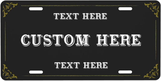 Custom Personalized Text Image Photo Design Customized Tag Aluminum License Plates for Front of Car 6x12 Inch-16