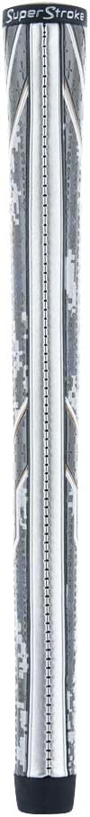 SuperStroke Traxion Tour Golf Club Grip, Midsize, Advanced Surface Texture Improves Feedback and Tackiness and Even Hand Pressure, Black/Gray