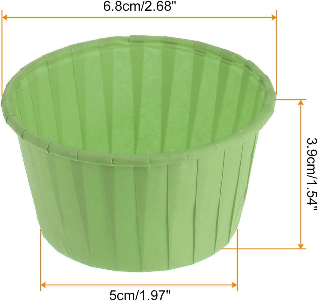HARFINGTON 150Pcs Cupcake Baking Cups 3.5oz Standard Size Paper Cupcake Liners Greaseproof Wrapper Disposable for Wedding Birthdays Christmas Dessert Light Green