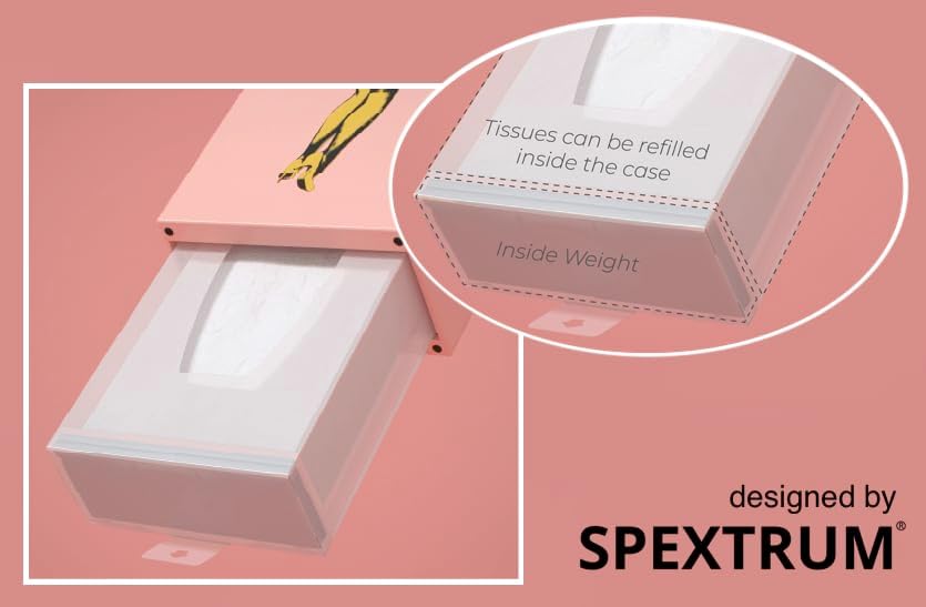 Flying Skirt® Tissue Box - The Original Award-Winning Lady Skirt Design, Resin Pop Art, Weighted Metal Base, Made in Korea, Premium Gifts & Novelty Home Decor by Spextrum (Purple)