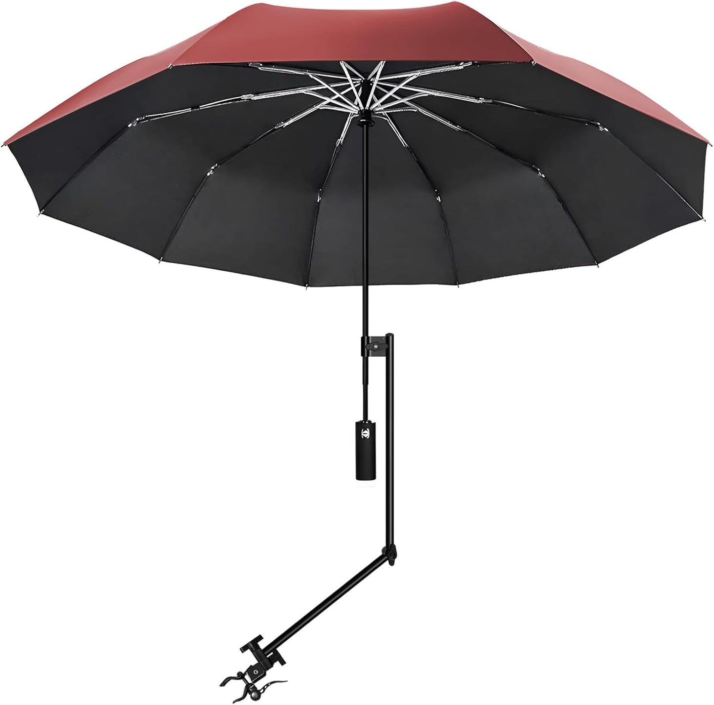 UPF 50+ Beach Umbrella with Adjustable Universal Clamp