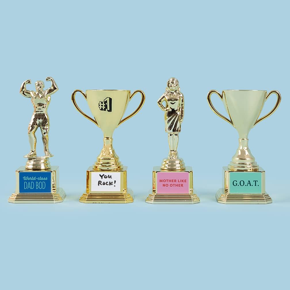 Customizable Dad BOD Trophy - Novelty Funny Humor Gift for Dad, Husband, Boyfriend on Birthday or Fathers Day - 8" H x 3.25" W, Award, Celebrations, Party, Reusable