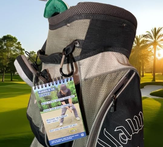 Golf Cheat Sheets Waterproof Pocketbook – Golf Training Aid - 175+ Swing & Shot Tips Pocket or Golf Bag Guide - Reference Cards for Beginners & Mid-Handicappers