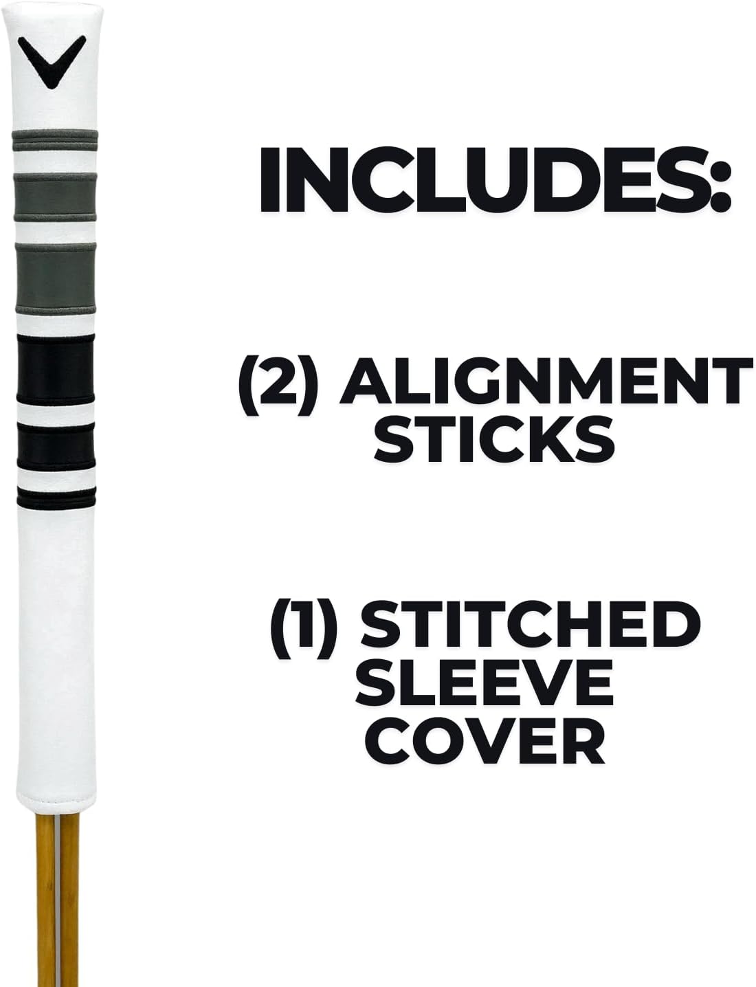 Callaway Heritage Wood Golf Alignment Sticks with Cover