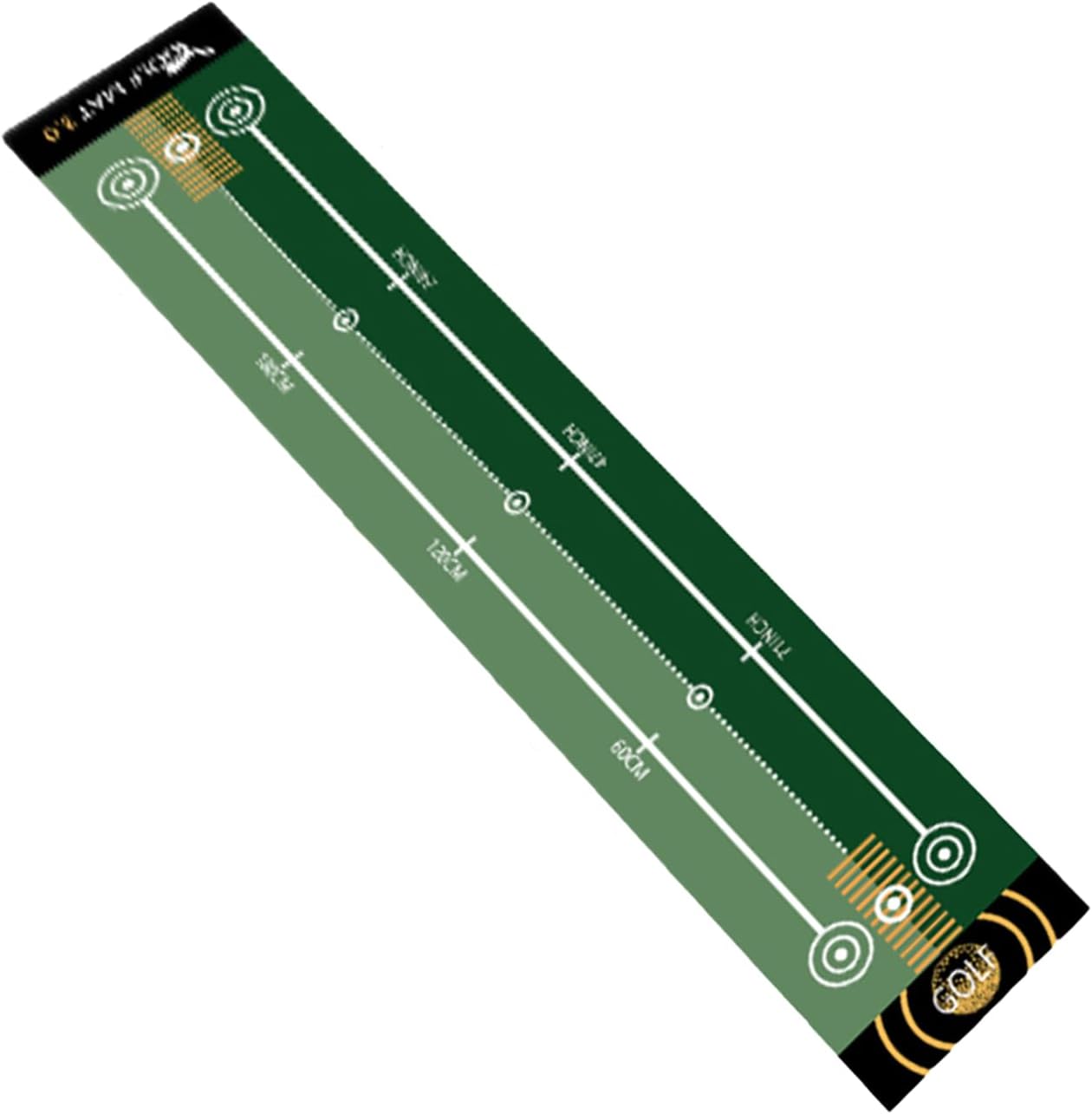 1 Piece Golf Putting Practice mat, Size is 19.69 inches x 116 inches, Portable Washable Non-Slip Folding Putting mat, Suitable for Home, Office, Outdoor use, Party Team Building Activities.