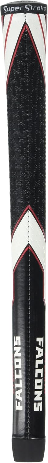 SuperStroke NFL Golf Club Grip, Standard Size, Black, Rubber, Textured