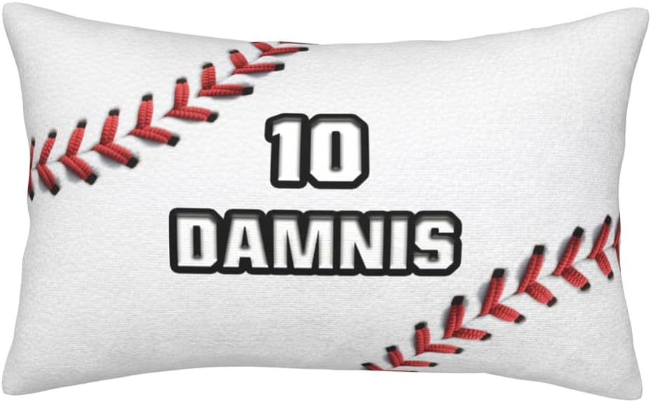 Personalized Name Sport Enthusiast Pillowcase Customized Sports Themed Throw Pillow Cover Baseball Lovers Home Decor Gift Custom Ball Sport Themed Baseball Throw Pillows for Sofa Bedding
